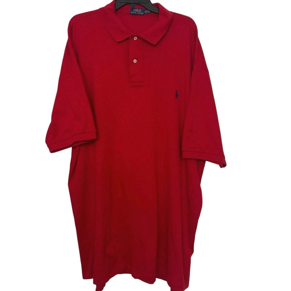 Polo Ralph Lauren Red Polo Shirt 2XLT Cotton Pony Logo Classic Preppy Golf
